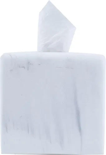 Miniatura 10 de Hymmah Soporte cuadrado para caja de pañuelos con bandeja, diseño único de cubo, dispensador de pañuelos para decoración para encimeras de tocador