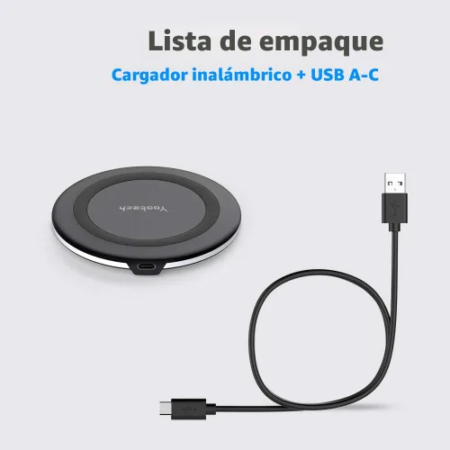 Miniatura 6 de Yootech Cargador inalámbrico, almohadilla de carga inalámbrica de 10 W máx. compatible con iPhone 17/17 Pro/17 Pro Max/Air/16/15/14/13/SE