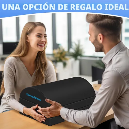 Miniatura 7 de TranquilRelax Reposapiés para debajo del escritorio en el trabajo, accesorios de juegos, taburete con 3 alturas ajustables y funda lavable, cómodos