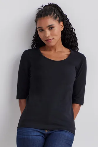Miniatura 2 de Fair Indigo Camiseta orgánica de media manga con cuello redondo para mujer