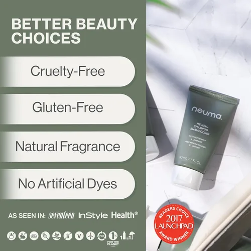 Miniatura 4 de NEUMA Re Neu Champú sin sulfato para eliminación de acumulación y cuidado del cuero cabelludo Champú aclarante con menta y lavanda Fórmula