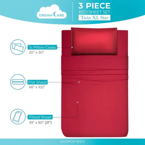 Miniatura 335 de DREAMCARE Juego de sábanas Queen – 6 piezas Sábanas de enfriamiento – hasta 15” Sábanas profundas tamaño Queen – Colección 2500 Supreme – Extra 03