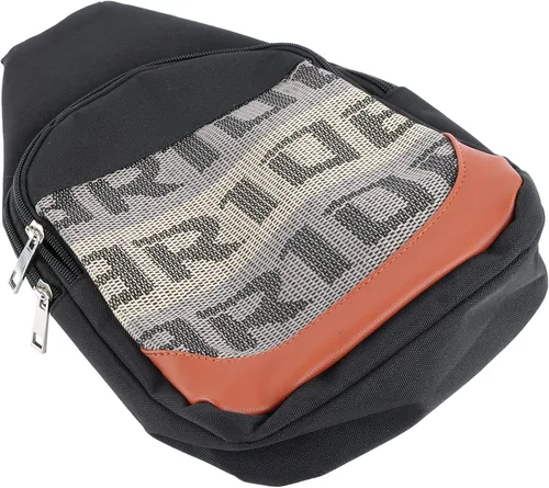 Miniatura 8 de BRIDE - Mochila cruzada de pecho RECARO con hombro verde, Negro