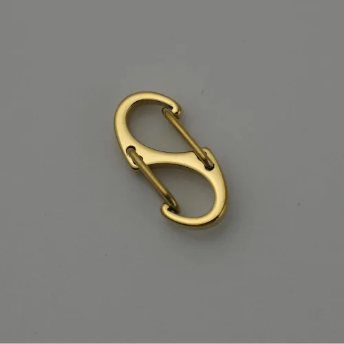Miniatura 3 de 3 unidades de extensión de doble cierre de langosta para collar y pulsera, cierre de doble apertura para fabricación de joyas (0.55 pulgadas, dorado)