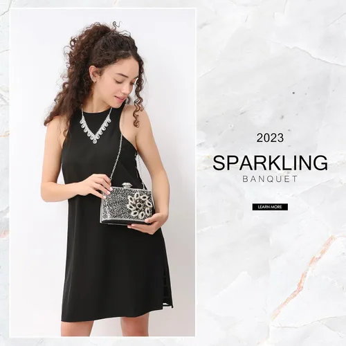 Miniatura 6 de Bolso de mano de cristal negro para mujer, bolso de noche con purpurina, bolso de lujo con borla de moda para boda, fiesta, baile de graduación