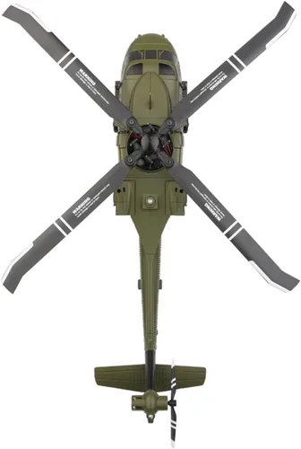Miniatura 7 de Helicóptero RC K170 UH60L, helicóptero de control remoto para adultos principiantes, 2.4G 4CH RC Plane 6 ejes giroscopio altitud aeronaves militares