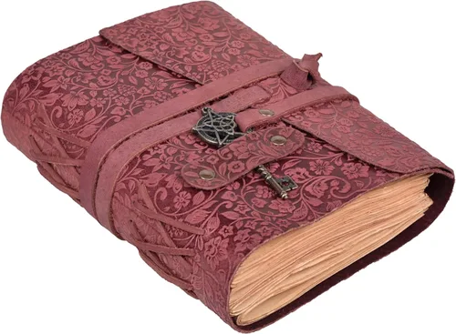 Miniatura 13 de LEATHER VILLAGE Diario encuadernado de cuero hecho a mano para mujeres - Verde "7"X5" (A7) Mediano 260 páginas en blanco de papel vintage