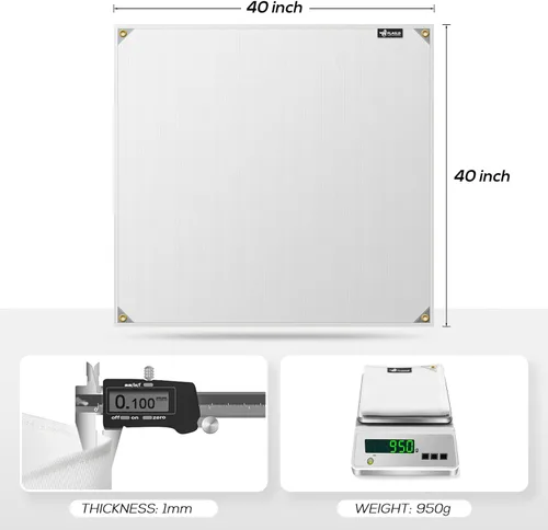 Miniatura 5 de FLASLD Manta de soldadura resistente de fibra de vidrio, protege el área de trabajo de chispas, manta aislada para accesorios de ahumadores