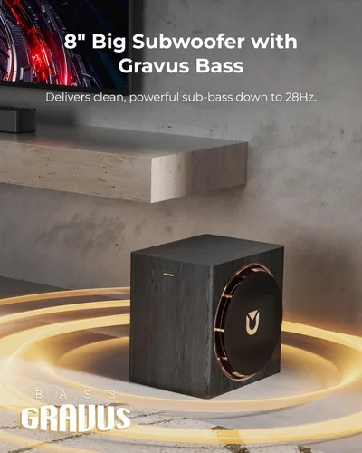Miniatura 5 de ULTIMEA Skywave X60 7.1.4ch Sistema de Sonido Envolvente Inalámbrico Profesional para TV con Dolby Atmos, Barra de Sonido de 840W con Subwoofer