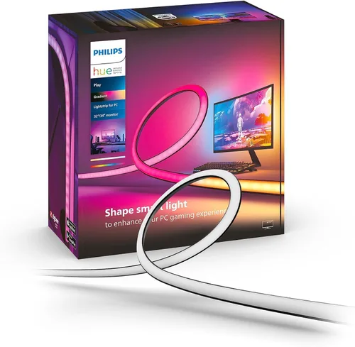 Miniatura 9 de Philips Hue Tira de luz LED de PC con degradado de ambiente blanco y de color para monitores de 24 a 27 pulgadas, requiere Hue Hub, compatible