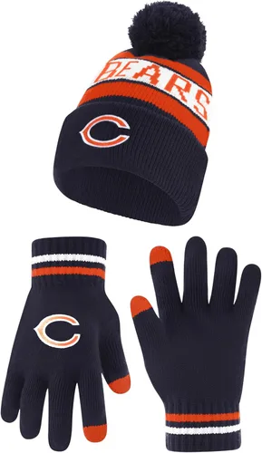 Miniatura 27 de Ultra Game Adults NFL Official Super Soft Winter Beanie Knit Hat With Warm Touch Screen Gloves Color del equipo 2