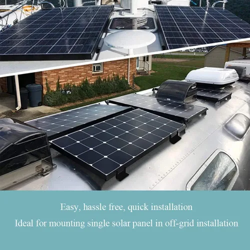 Miniatura 6 de Soportes de montaje en Z para panel solar, con tuercas y pernos, adecuados para paneles solares de 50 W a 150 W en RV, barcos, autocaravanas