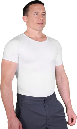 Miniatura 2 de Esteem Apparel Camiseta de compresión para hombre, adelgazante, para el pecho, chaleco para abdominales
