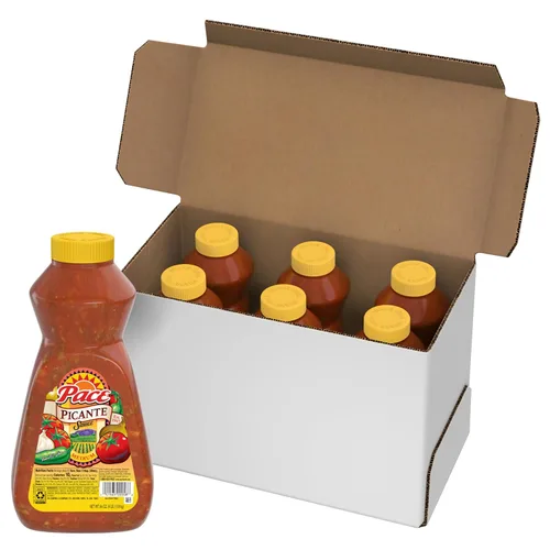 Miniatura 24 de Salsa picante caliente Pace, frasco de 16 oz