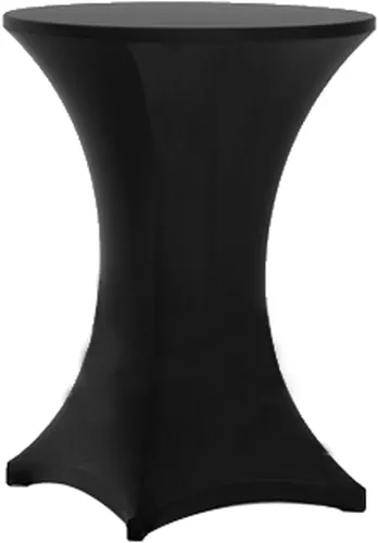 Miniatura 8 de Tina's Paquete de 6 fundas para mesa de cóctel de elastano Highboy de 30 x 42 pulgadas, color negro, mantel elástico ajustable para mesas redondas