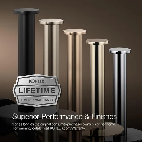 Miniatura 10 de Kohler K-72573 Artifacts - Soporte horizontal para pañuelos de barra única, color negro mate Mate negro