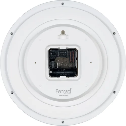 Miniatura 5 de Bernhard Products Reloj de pared con batería de cuarzo de 10", redondo, fácil de leer, para el hogar, la oficina o la escuela, negro Blanco