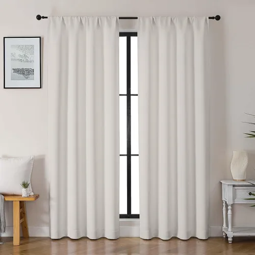 Miniatura 96 de Gwine Cortinas opacas para dormitorio, 54 pulgadas de largo, paneles de cortina de ventana con aislamiento térmico y reducción de ruido, cortinas