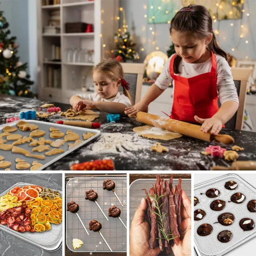 Miniatura 7 de 8 bandejas deshidratadoras de alimentos de silicona con borde, 8 alfombrillas de malla para secadora, hojas deshidratadoras de silicona