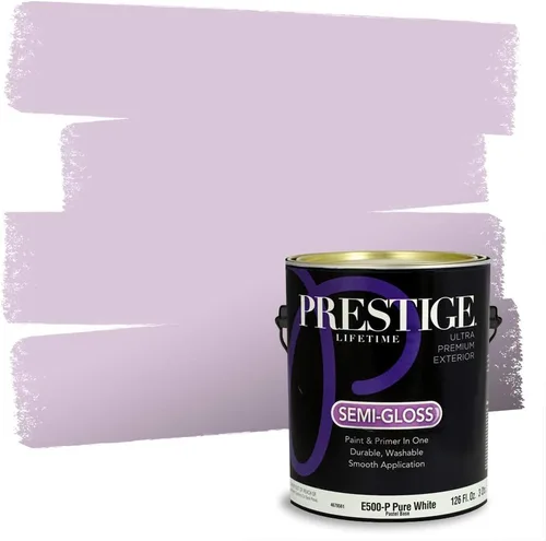 Miniatura 58 de PRESTIGE Pinturas de pintura interior e imprimación en uno, 1 galón, plano, combinación comparable de Sherwin Williams* Kimono Violet*