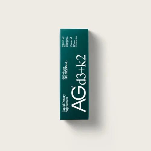 AG1 Gotas de Vitamina D3 K2, 1000 UI de Vitamina D3 y 100 mcg de K2 por porción, Apoya la Densidad Ósea y la Absorción de Calcio (Athletic Greens)