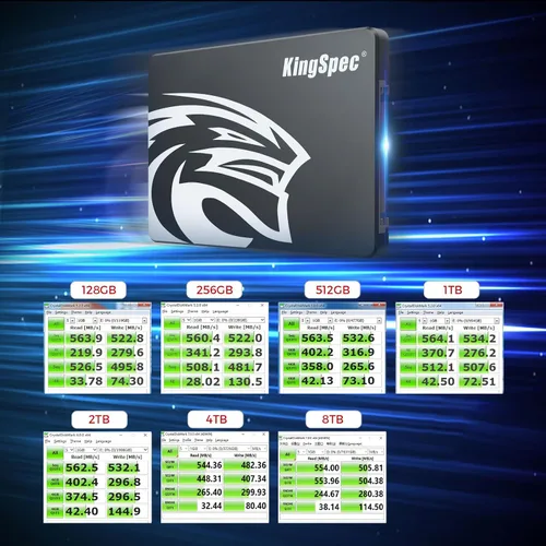 Miniatura 2 de KingSpec 128 GB 2.5 SSD SATA III interno - 550 MB/s de lectura, 520 MB/s de escritura con Flash NAND 3D, para actualización de PC de escritorio