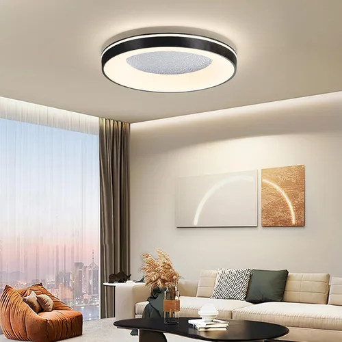 Miniatura 23 de Lámpara de techo de montaje empotrado de 15.7 pulgadas, lámpara de techo LED redonda de 40-60 W, lámpara de techo moderna y delgada, luces de techo