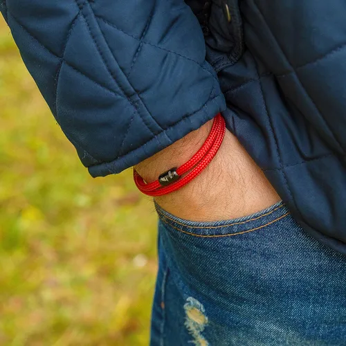 Miniatura 4 de Wind Passion - Pulsera de cuerda duradera con cierre magnético para hombres y mujeres, Corazón rojo, 44043835