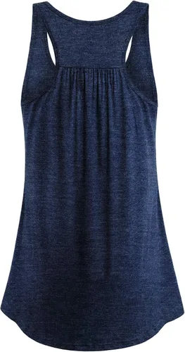 Miniatura 21 de Cestyle - Camiseta sin mangas para mujer, cuello redondo, corte holgado, para entrenamiento