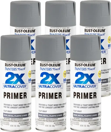 Miniatura 18 de Rust-Oleum 334017 Painter's Touch 2X Ultra Cover - Imprimación en aerosol, 12 onzas, gris plano, (paquete de 1)