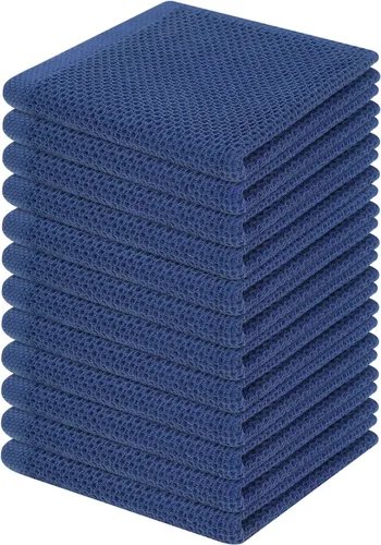 Miniatura 53 de Homaxy Paños de cocina de 100% algodón con tejido de gofre, ultra suaves, absorbentes, de secado rápido, 12 x 12 pulgadas, paquete de 6, amarillo