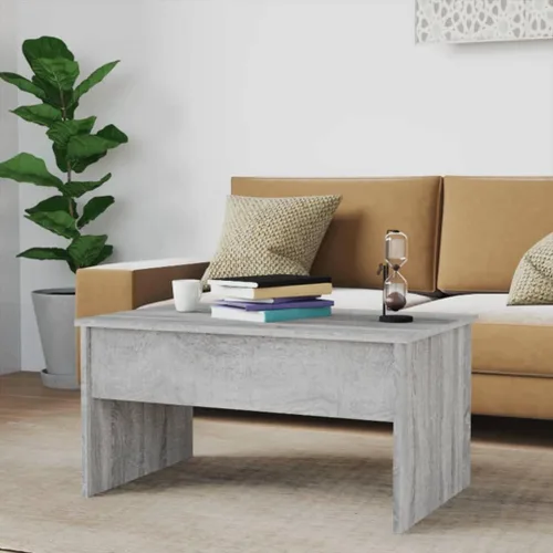 Miniatura 8 de Mesa auxiliar, mesa de centro grande, mesa de centro estrecha adecuada para sala de estar, oficina, balcón, sala de estar familiar, Sonoma gris