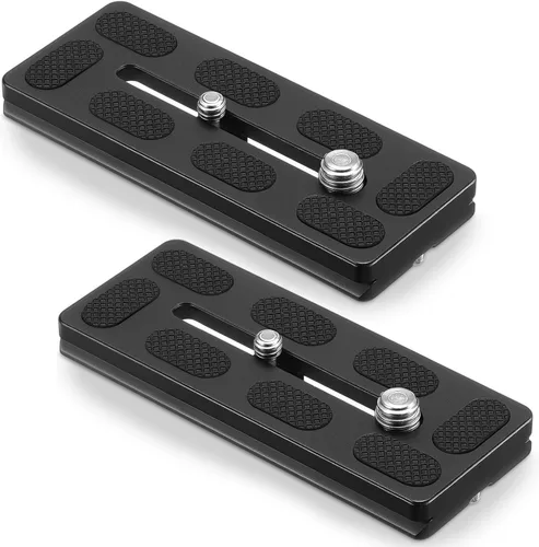 Miniatura 15 de Frienda 2 piezas de placa de liberación rápida de metal con rosca de cámara de 1/4''-20, placa de montaje para trípode, se adapta a estándar