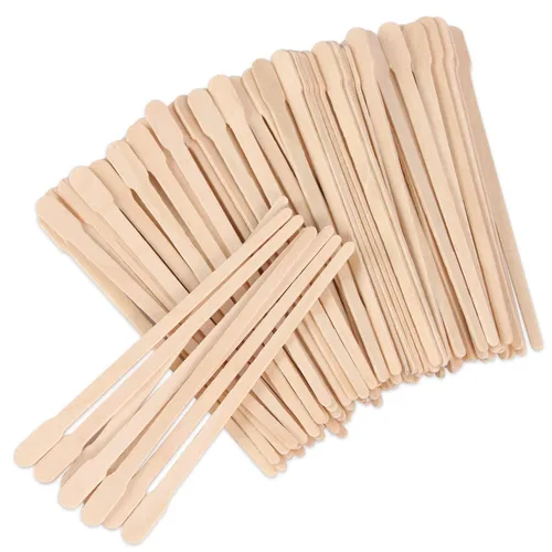 Miniatura 9 de JANYUN 200 varillas aplicadoras de cera para cejas, espátulas de cera de madera para cara y pequeños palos de depilación (sin asa)