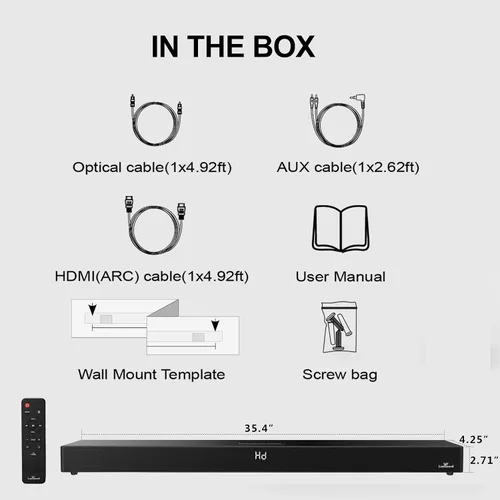 Miniatura 7 de LARKSOUND Barra de sonido todo en uno con subwoofer integrado