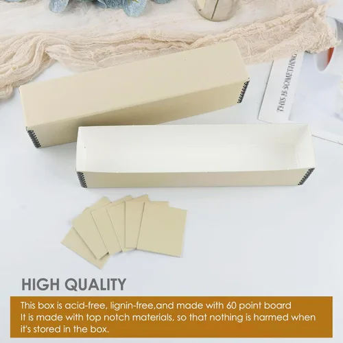 Miniatura 5 de Golden State Art, Estuche de almacenamiento con diapositivas de archivo, caja de archivos de borde de metal sin ácidos, con capacidad para hasta 140