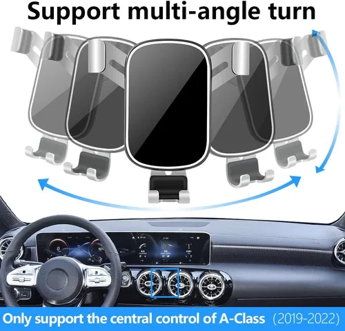Miniatura 5 de LUNQIN - Soporte para teléfono de coche para Mercedes-Benz Clase CLA 2020 2021 2022 2023 2024 2025 CLA250 AMG 35 45 S y Benz Clase A 2019-2022 A220