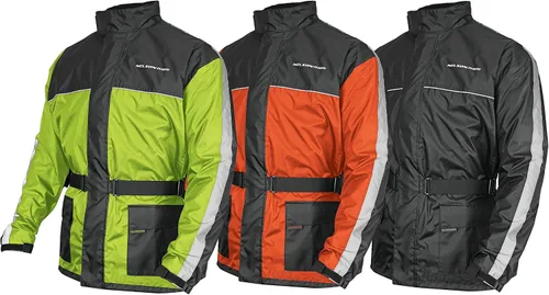 Miniatura 14 de Nelson Rigg Solo Storm - Chaqueta de lluvia, impermeable, transpirable y plegable (negro, talla S)