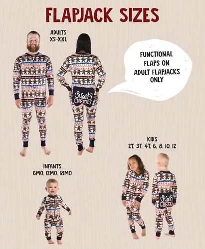 Miniatura 2 de Lazy One - Pijamas navideñas a juego con solapa trasera; para perros, bebés, niños, adolescentes y adultos