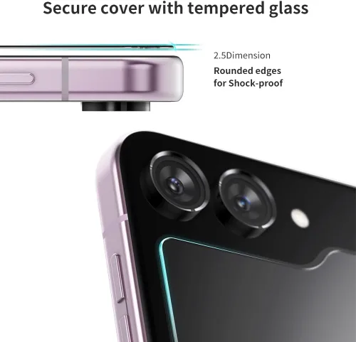 Miniatura 3 de Sinjimoru Sinji - Protector de pantalla para Samsung Galaxy Z Flip 5 Z Fold 5, vidrio templado transparente para Galaxy Z Flip 5 Z Fold 5