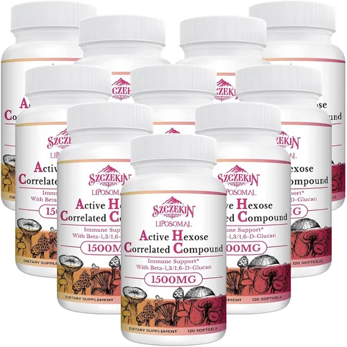 Miniatura 9 de Suplemento correlacionado de hexosa activa liposomal de 1500 mg, 120 geles blandos beta-glucanos con extracto de hongos naturales, sistema