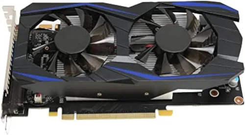 Cuifati Tarjeta gráfica GDDR5 6G, tarjeta gráfica para juegos 550Ti, tarjeta de video de 192 bits 3400 MHZ con ventilador, HDML/VGA/DVI, accesorios