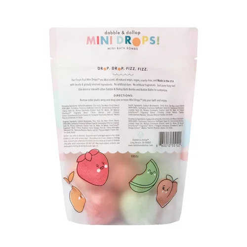 Miniatura 5 de Dabble & Dollop Mini bombas de baño, aromas de fruta fresca, origen natural, aromas mezclables, ingredientes limpios, sin tintes sintéticos, bombas