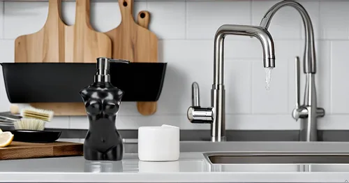 Miniatura 7 de Dispensador de jabón de cerámica, dispensador de líquido de loción de manos, recargable para decoración de cocina y baño (negro)