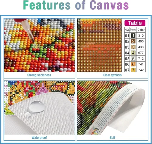 Miniatura 4 de Kits de pintura de diamantes 5D, nieve de invierno, arte de diamantes para niños, pintura por número para adultos, 40 x 60 pulgadas, taladro Broca