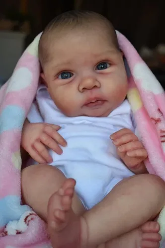 iCradle Muñecas de bebé Reborn realistas de 20 pulgadas, muñeca recién nacida con peso de silicona suave, hecha a mano, regalo para niños y niñas a