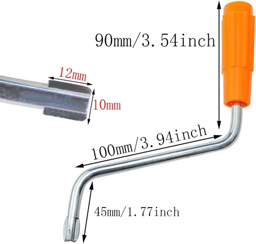 Miniatura 3 de Lovelysp - Mango y clip para máquina de pasta, mango de repuesto y abrazadera de mesa, accesorios de cocina, 1 juego Naranja