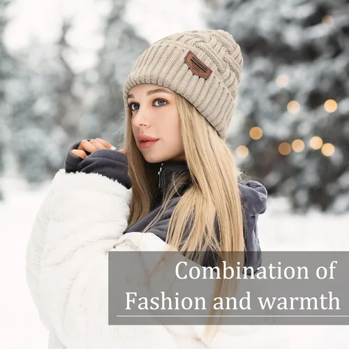 Miniatura 85 de Loritta Gorro de invierno cálido de punto grueso y holgado para hombre