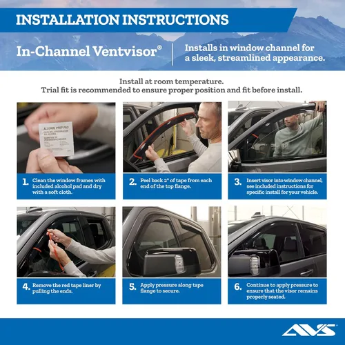 Miniatura 4 de Auto Ventshade [AVS] Protectores de lluvia en canal para Ford F-250/F-350/F-450/F-550 Super Duty 1999 - 2016; Ford F650/F750 Standard Cab 2000