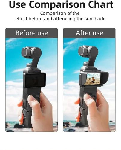 Miniatura 7 de Para DJI Osmo Pocket 3 4 Pantalla Parasol Cubierta Hard PC Sun Hood Protector Accesorios